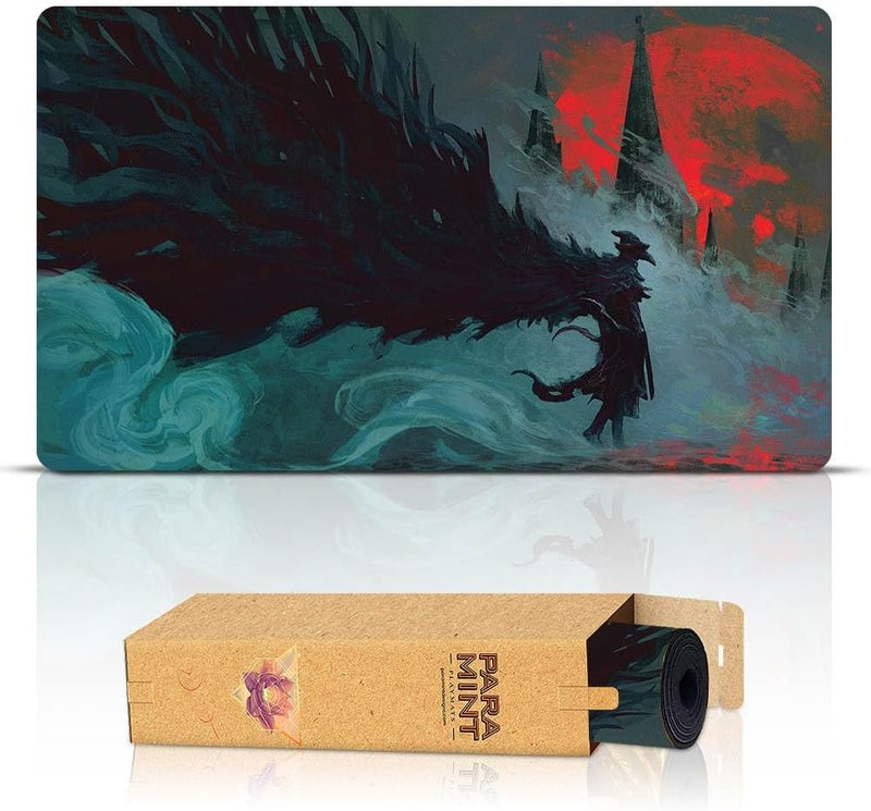 Paramint The Raven's Nightmare (Stitched) - MTG Playmat by Anato Finnstark, Bloodborne - Compatible with Magic The Gathering Playmat - Play MTG, YuGiOh, TCG - Original Play Mat Art Designs - Image 1